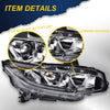 G-PLUS Headlights Assembly, Compatible with 2016 2017 2018 2019 2020 2021 Honda Civic Right bumper Headlamp, Clear lens Chrome Housing Clear Reflector