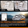 G-PLUS Headlights Assembly, Compatible with Ford Expedition 1997-2002/Fit Ford F150 1998-2003/Fit Ford F250 1988-1999 Bumper Headlamp, Clear lens Chrome Housing Amber Reflector Left & Right