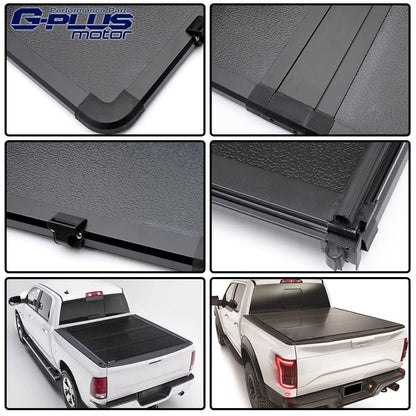 G-PLUS Hard Tri-Fold Truck Tonneau Bed Cover Folding Compatible with 1988-2007 Chevy Silverado/GMC Sierra (Excl. 2007 New Body Style)(07 Classic Body) 8' Long Bed (96")