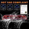 G-PLUS High Mount LED 3rd Brake Light Compatible with 2014-2018 Chevy Silverado GMC Sierra Rear Tail Cargo Lamp Waterproof Chrome Housing Red Lens