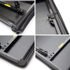 G-PLUS Black Lock Truck Bed Tonneau Cover 4-Fold 5.5FT Compatible with 2009 2010 2011 2012 2013 2014 Ford F150 Black