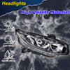 G-PLUS Headlights Assembly, Compatible with 2016 2017 2018 2019 2020 2021 Honda Civic Right bumper Headlamp, Clear lens Chrome Housing Clear Reflector
