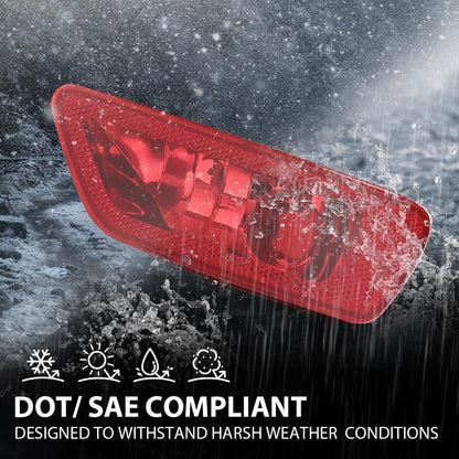 G-PLUS Fog Tail Brake Lights Compatible with Jeep Compass 2011-2016,Compatible with Jeep Grand Cherokee 2011-2021 (not fits Jeep Cherokee),Compatible with Dodge Journey 2012-2020 57010716AC