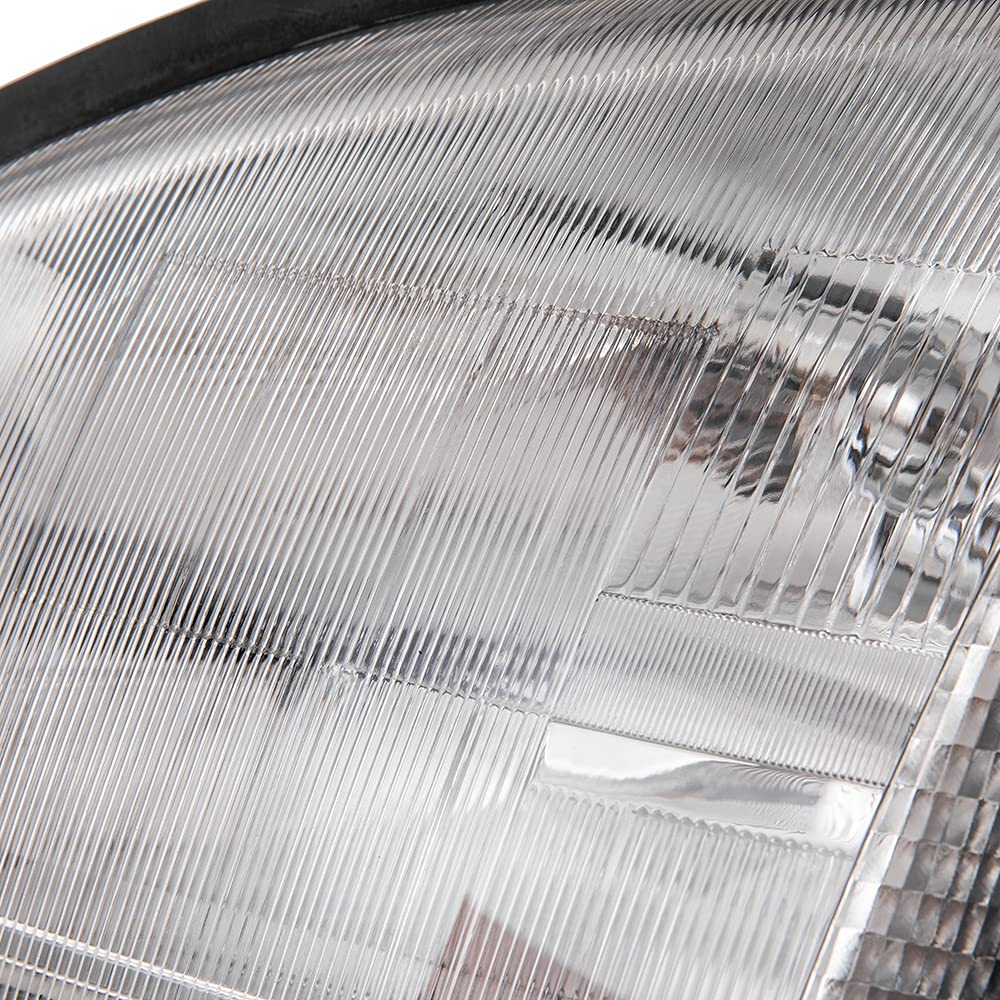 G-PLUS Headlights Assembly Compatible With 96-04 Freightliner Columbia Models Headlights Clear Lens Chrome Housing Amber Reflector (Driver+Passenger(Left+Right)) Bumper Headlamps,faros delanteros