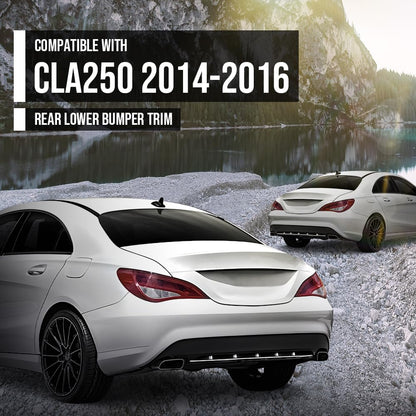 G-PLUS Rear Lower LH or RH Bumper Molding Trim Compatible with Benz CLA250 2014-2016 1178850023, MB1144139 Silver
