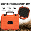 G-PLUS Orange Graded Card Storage Box Fit BGS PSA SGC FGS Graded Sports Trading Cards, Deep Travel Size Waterproof Case Slab Holder & Protector Holds 45 PSA Graded Cards or 100 Ungraded Cards
