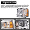 G-PLUS Headlights Assembly, Compatible with Chevy Silverado 2007-2013 1500/Fit Chevy Silverado 2500 HD 3500HD 2007-2014 Bumper Headlamp, Clear lens Chrome Housing Amber Reflector