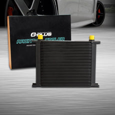 G-PLUS 30 Row Oil Cooler for Universal AN10-10AN Aluminum Black