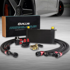 G-PLUS Engine Oil Cooler 19 Row AN10-10AN Universal Black English Style C