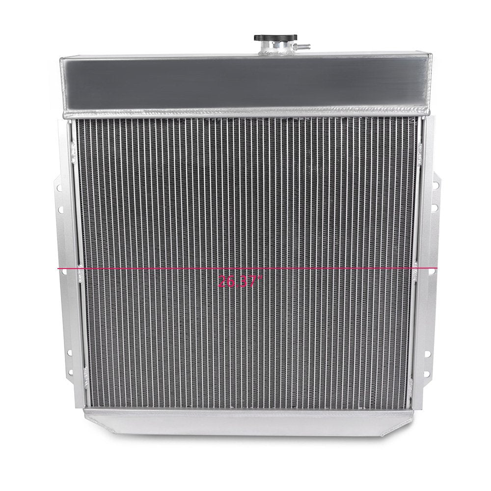 2 Row Core Aluminum Performance Racing Radiator Replacement For Ford F100 F250 F350 Pickup Truck L6 V8 AT/MT 1953 1954 1955 1956