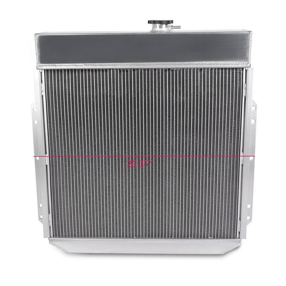 2 Row Core Aluminum Performance Racing Radiator Replacement For Ford F100 F250 F350 Pickup Truck L6 V8 AT/MT 1953 1954 1955 1956