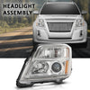 G-PLUS Projector Headlight Compatible with GMC Terrain (submodel: SLE, SLT) 2010-2015 /Fit Terrain SL 2015 Left Driver Side Clear Lens Chrome Housing Bumper Headlamps,faros delanteros
