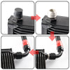 G-PLUS 25 Row Aluminum Engine Transmission Oil Cooler Kit Upgrade Compatible With BMW 3 SERIES 335I E90 E92 N54 Black