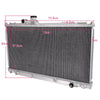 2 Row Core All Aluminum Racing Cooling Radiator Replacement For LEXUS IS300 3.0L L6 MT 2001-2005