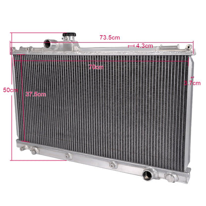 2 Row Core All Aluminum Racing Cooling Radiator Replacement For LEXUS IS300 3.0L L6 MT 2001-2005
