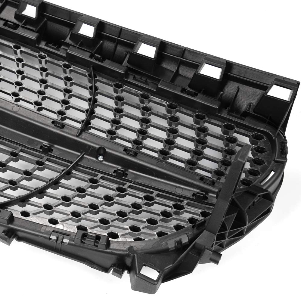 Compatible with W117 CLA Class CLA180 CLA200 CLA250 CLA260 CLA45 AMG 2014 2015 2016 Front Diamond Style Bumper Grille Upper Hood Grill Trim Shell Chrome Black