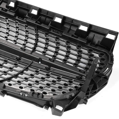 Compatible with W117 CLA Class CLA180 CLA200 CLA250 CLA260 CLA45 AMG 2014 2015 2016 Front Diamond Style Bumper Grille Upper Hood Grill Trim Shell Chrome Black