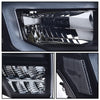 G-PLUS LED Tube Headlights Assembly Compatible with Ford F150 2009-2014 Pair Left & Right Headlamps Assembly, Smoky Lens Black Housing Clear Reflector, faros delanteros, DL3Z13008A DL3Z13008B