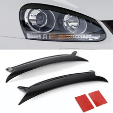 G-PLUS Headlight Eyelids Cover for VW Golf GTI Jetta R32 Rabbit MK5 Black