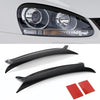G-PLUS Headlight Eyelids Cover Compatible with 2006-2009 VW Golf GTI Replacement for Jetta R32 Rabbit MK5 Black