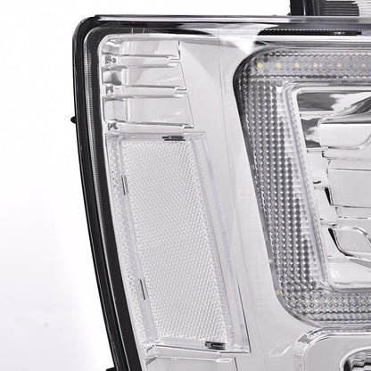 G-PLUS LED Headlights Assembly Fit Chevy Tahoe Avalanche Subarban 1500 2500 2007-2014 DRL Corner Turn Signal Headlamps Set Pair Left & Right Clear Lens Chrome Housing Clear Reflector,faros delanteros