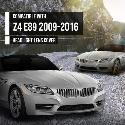 G-PLUS Headlight Lens Cover Compatible with BMW Z4 E89 2009-2016 Left & Right Pair Front Headlamp Lens Cover Clear