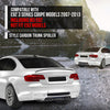 G-PLUS Rear Trunk Spoiler Wing Compatible with BMW E92 3 Series Coupe Models 2007 2008 2009 2010 2012 2013(Including M3 E92), Not Fit E93 Models Rear Trunk Spoiler Carbon Fiber Black