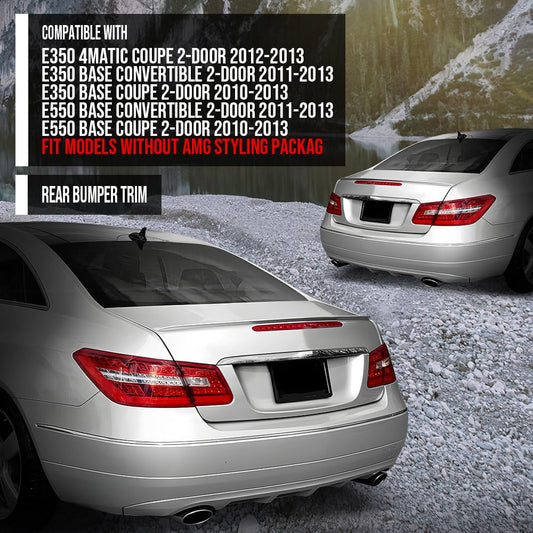 G-PLUS Rear Left Side Bumper Trim Compatible with Benz E350 E550 Base Coupe 2-Door 2010-2013 Fit Models Without AMG Styling Package 2078852221, MB1159114 Silver