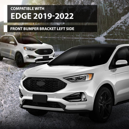 G-PLUS Front Left Side Bumper Mount Bracket Compatible with Ford Edge 2019-2022 PP Black