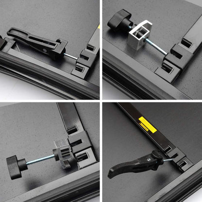 G-PLUS Lockable Tri-Fold 5ft 5'' Soft Truck Tonneau Bed Cover Compatible with Toyota Tacoma 2016-2021 Styleside Short Bed