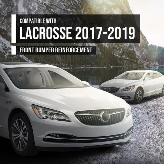 G-PLUS Front Bumper ReinForcement Compatible with Buick LaCrosse (submodel: Base, Essence, Preferred, Premium) 2017 2018 2019 Fit Buick LaCrosse Avenir 2018 2019 23410397, GM1006696 Silver