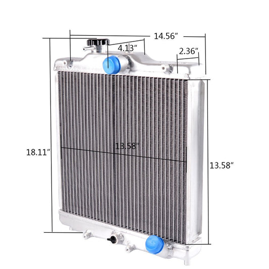 3 Row 52MM Full Aluminum Radiator Racing Radiator Stop Leak Compatible for Honda Civic EK EG B18C B16A DOHC in/Out 32MM 1992-2000