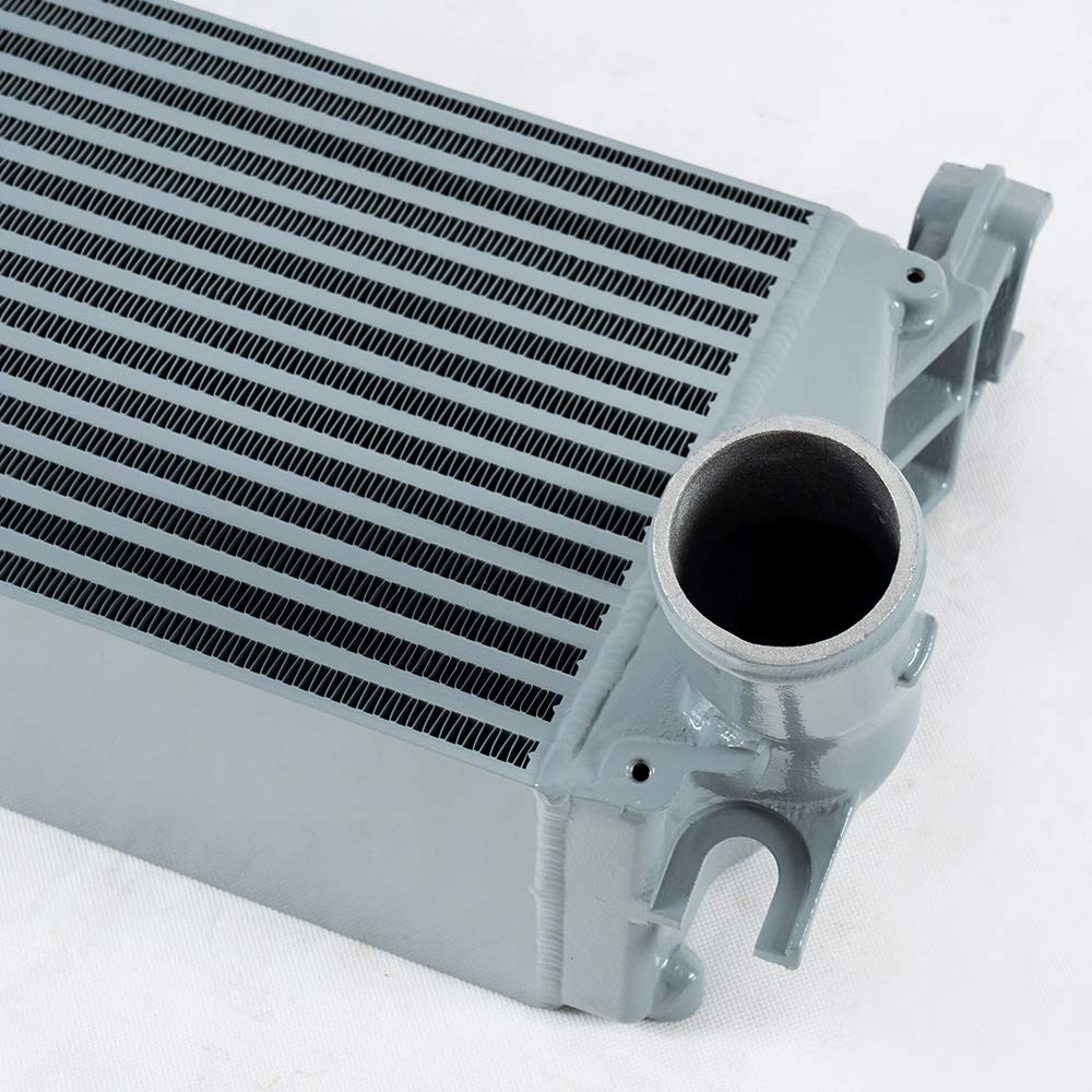 G-PLUS Charge Air Cooler/Intercooler Compatible With 2013-2018 Ram 2500 3500 6.7L Aluminum Tank Tube & Fin Core Silver