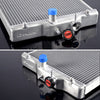 2 Row 42mm Aluminum Radiator Compatible For HONDA CIVIC D15/16 EG/EK 92-00+Silicone Hose