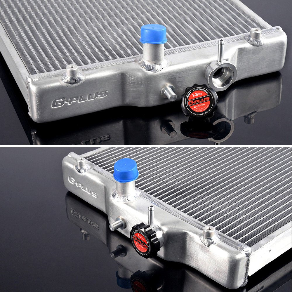 2 Row 42mm Aluminum Radiator Compatible For HONDA CIVIC D15/16 EG/EK 92-00+Silicone Hose