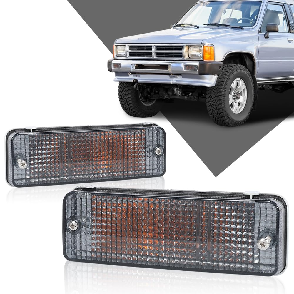 G-PLUS Turn Signal Light Smoked Compatible with 1984 1985 1986 1987 1988 1989 Toyota 4Runner (submodel: DLX, SR5) 8151089130, 8152089130