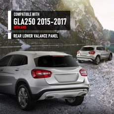 G-PLUS Rear Lower Bumper Valance for Benz GLA250 2015-2017 AMG Style Silver Front View