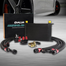 G-PLUS Oil Cooler Kit 25 Row Aluminum Universal Engine Transmission Oil Filter Kit