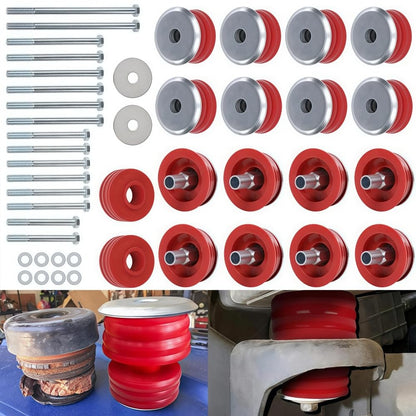 G-PLUS Body Mount Bushing Kit Compatible with Ford F250 F350 Super Duty 2WD and 4WD 2008-2016 Body Cab Mounts & Steel Sleeves & Hardware KF04060BK Red