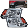 G-PLUS LED DRL Headlights Fit Dodge Ram 1500 2500 3500 2009-2012(New Body), Not Fit One Hole, Smoky Lens Chrome Housing Amber Reflector, Headlamps,faros delanteros Assembly