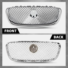 G-PLUS Upper Front Center Grille for Jaguar XF XFR 2012-2015 Silver Product Image