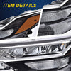 G-PLUS Headlights Assembly, Compatible with 2020-2021 Nissan Sentra Left Bumper Headlamp, Clear Lens Black Housing Amber ReflectorBumper Headlamps