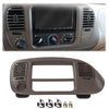 G-PLUS 1Set Center Dash Radio Surround Bezel Trim Panel Compatible with 2000-2003 Ford F150/2000-2002 Ford Expedition Brown Dashboard Cover