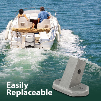 G-PLUS Motor Toter Stud w/Holes Fit Marine Tracker Silver