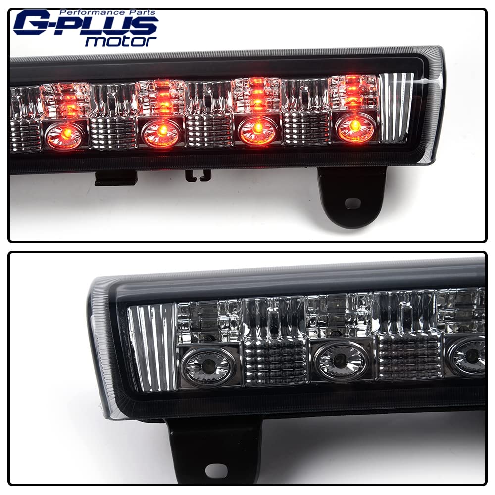 G-PLUS LED Third Brake Cargo Light Compatible With 2000-06 Chevy Suburban Tahoe GMC Yukon(ONLY For Liftgate Rear Doors),3RD Stop Tail Lamps (LED Chrome Housing Smoky Lens)
