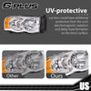 G-PLUS Headlights Bumper Headlamps Assembly Compatible with 2002-2005 Dodge Ram 1500 2500 3500, Clear Lens Chrome Housing Amber Reflector,faros delanteros