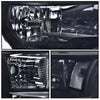 G-PLUS Fog Lights & Headlights Assembly w/o Bulbs Compatible with 2015-2017 Ford F150 Not Fit Models with LED or HID Headlamps(Smoky Cover Black Frame White Reflector Headlights + Fog Lamps)