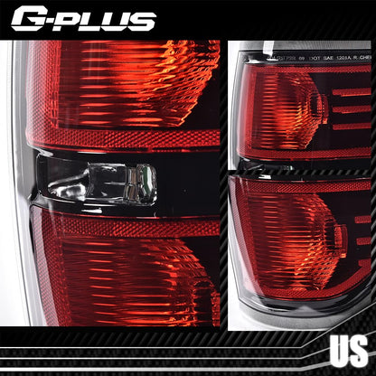 G-PLUS Rear Tail Lights & Headlights Compatible with Ford F150 2009-2014 2/4 Door Brake Tail Lamps & Headlamps