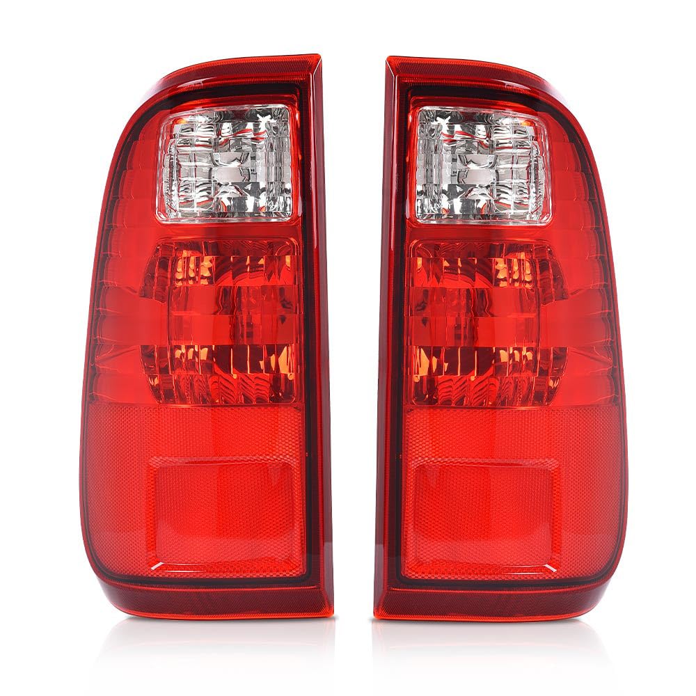 G-PLUS Rear Tail Light w/o Bulbs Compatible with Ford F250 F350 F450 F550 Super Duty 2008-2016 Tail Lamp Red Lens Left Driver & Right Passenger Luces Traseras Faros TraserosAssembly