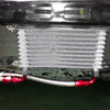 G-PLUS AN10-10AN Universal Engine Aluminum Transmission Racing Oil Cooler (Black, 15 Row Japanese-Style)